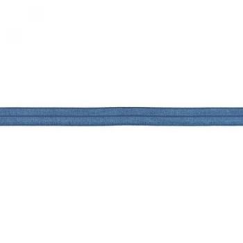 Elastisches Schrägband Polyamid Breite 15 mm - Blaugrau